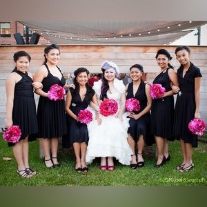 Black Convertible Jerseymaid Bridesmaids Dress